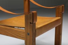 Pierre Chapo Pierre Chapo Cognac Leather Arm Chair 1960s - 2114994
