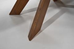 Pierre Chapo Pierre Chapo Model T35A Dining Table in Solid Elm France 1970s - 4184965