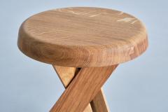 Pierre Chapo Pierre Chapo S31A Stool in Solid Oak Wood Chapo Creation France - 3381980