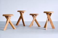 Pierre Chapo Pierre Chapo S31B Stool in Solid Oak Wood Chapo Creation France - 3394733