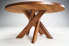 Pierre Chapo Pierre Chapo S34 Chair and T21D Sfax Table in Solid Elm France 1960s - 2157762