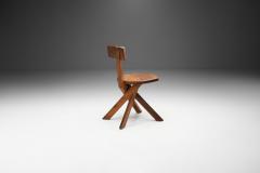 Pierre Chapo Pierre Chapo S34 Chair and T21D Sfax Table in Solid Elm France 1960s - 2157765