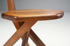 Pierre Chapo Pierre Chapo S34 Chair and T21D Sfax Table in Solid Elm France 1960s - 2157768