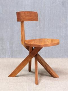 Pierre Chapo Pierre Chapo S34 Dining Side Chair in Solid Elm Chapo Creation France 2024 - 4633473