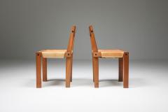 Pierre Chapo Pierre Chapo Set of Eight S24 Chairs in Solid Elm and Natural Leather 1966 - 1928253