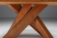 Pierre Chapo Pierre Chapo Solid Elm Dining Table Model T35B 1960s - 2442220