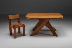 Pierre Chapo Pierre Chapo Solid Elm Dining Table Model T35B 1960s - 2442237