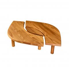 Pierre Chapo Pierre Chapo T22 Bow Handcrafted Modular Low Table in Elm for Chapo Cr ation - 4352250