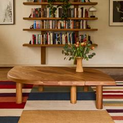 Pierre Chapo Pierre Chapo T22 Bow Handcrafted Modular Low Table in Elm for Chapo Cr ation - 4352259