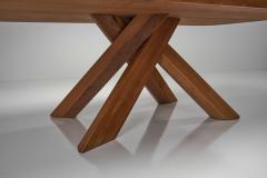 Pierre Chapo Pierre Chapo T35D Large Elm Dining Table with Bundled Base France 1973 - 4514213