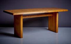 Pierre Chapo Rare Large Pierre Chapo T14C Dining Table in Elmwood T14 France 1970s - 3281916