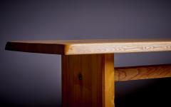 Pierre Chapo Rare Large Pierre Chapo T14C Dining Table in Elmwood T14 France 1970s - 3281918