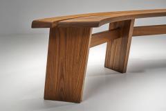 Pierre Chapo S 38 A Elm Wood Bench by Pierre Chapo France 1970s - 4604449