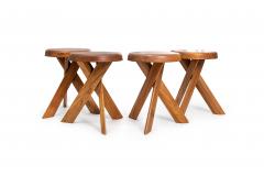 Pierre Chapo S31A pair of stools solid elm - 4025070