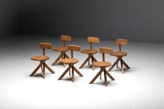 Pierre Chapo S34 Dining Chairs by Pierre Chapo France 1960s - 3484252
