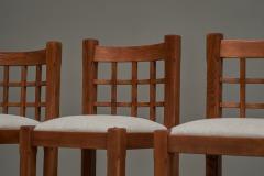 Pierre Chapo Set of 5 Pierre Chapo Style Chairs in Solid Elm France 1970s - 4468790