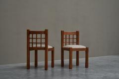 Pierre Chapo Set of 5 Pierre Chapo Style Chairs in Solid Elm France 1970s - 4468806