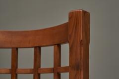 Pierre Chapo Set of 5 Pierre Chapo Style Chairs in Solid Elm France 1970s - 4468807
