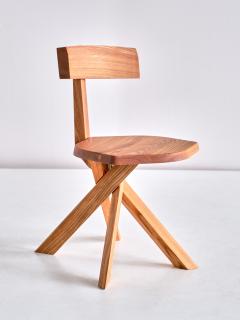 Pierre Chapo Set of Four Pierre Chapo S34 Dining Chairs in Solid Elm Chapo Creation France - 2151932
