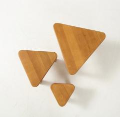 Pierre Chapo Set of Pierre Chapo Style Triangular Nesting Tables France 1960 - 2334763