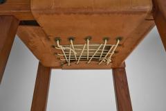 Pierre Chapo Set of Six S24 Pierre Chapo Dining Chairs in Elm and Tan Leather France 1967 - 4242312