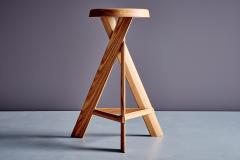 Pierre Chapo Set of three S31 C Tabouret Round Bar Stools by Pierre Chapo France - 4395531