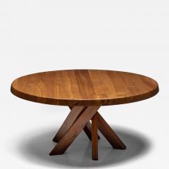 Pierre Chapo T21 Elm Dining Table by Pierre Chapo France 1973 - 4532258
