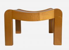 Pierre Chareau Pair of curved stools in sycamore in the style of P Chareau France circa 1990 - 3901054