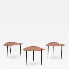 Pierre Cru ge Pierre Cruege Documented Freeform Tripod Nesting Tables Partroy France 1950s - 991667