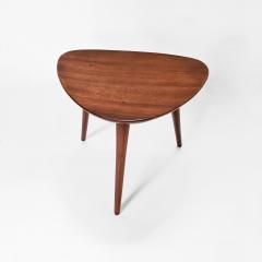 Pierre Cru ge Series of 3 1950s French mahogany tripod stools - 1654187