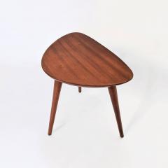 Pierre Cru ge Series of 3 1950s French mahogany tripod stools - 1654188