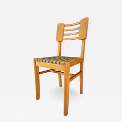 Pierre Cru ge Set six Pierre Cru ge 1950s oakwood dining chairs - 2890829