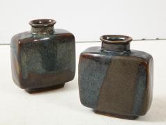 Pierre Culot Pair of Pierre Culot Earthenware Ceramic Vases Belgium circa 1975 Signed - 1594138