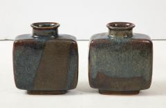 Pierre Culot Pair of Pierre Culot Earthenware Ceramic Vases Belgium circa 1975 Signed - 1594140