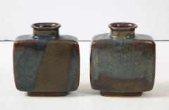 Pierre Culot Pair of Pierre Culot Earthenware Ceramic Vases Belgium circa 1975 Signed - 1594159
