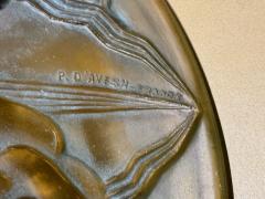 Pierre DAvesn P DAvesn Art Deco Glass Bowl France 1930s - 4134399