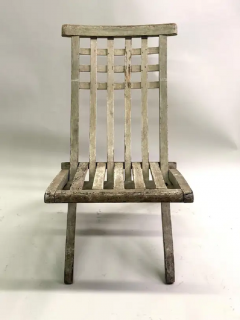 Pierre Dariel Early French Mid Century Modern Folding Lounge Chair by Robert Mallet Stevens - 4112928