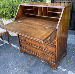 Pierre Deux French Country Oak Linen Fold Secretary Desk - 2685894