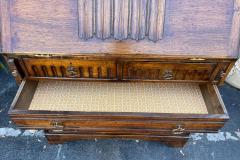 Pierre Deux French Country Oak Linen Fold Secretary Desk - 2685910