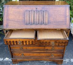Pierre Deux French Country Oak Linen Fold Secretary Desk - 2685930