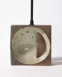 Pierre Digan Glazed Ceramic Geometric Table Lamp by Pierre Digan France c 1970 - 4207354