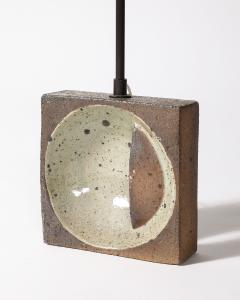 Pierre Digan Glazed Ceramic Geometric Table Lamp by Pierre Digan France c 1970 - 4207356