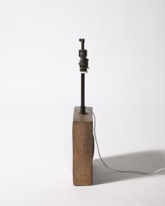 Pierre Digan Glazed Ceramic Geometric Table Lamp by Pierre Digan France c 1970 - 4207357