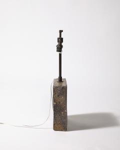Pierre Digan Glazed Ceramic Geometric Table Lamp by Pierre Digan France c 1970 - 4207361