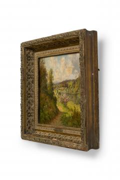 Pierre Ernest Ballue French 19 20th Century oil on canvas of a summer landscape by Pierre Ernest Ba - 4654577