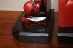 Pierre Ernest Bouret Beautiful Pair of Art Deco Cubist Bookends by Bouret - 1543822