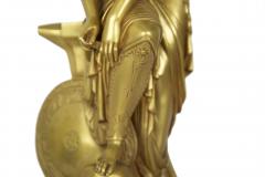 Pierre Eug ne Emile H bert Thetis Bronze Sculpture Mantel Clock Pierre Emile H bert Georges Servant - 727718