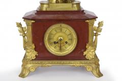 Pierre Eug ne Emile H bert Thetis Bronze Sculpture Mantel Clock Pierre Emile H bert Georges Servant - 727722