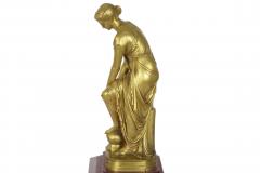Pierre Eug ne Emile H bert Thetis Bronze Sculpture Mantel Clock Pierre Emile H bert Georges Servant - 727723