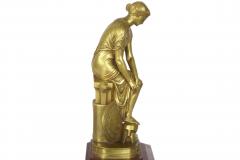 Pierre Eug ne Emile H bert Thetis Bronze Sculpture Mantel Clock Pierre Emile H bert Georges Servant - 727728